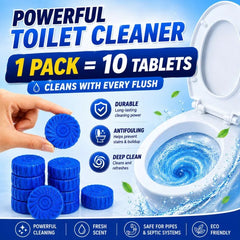 Blue Automatic Toilet Cleaner Stain Remover - 10 Tablets Cosmia.pk
