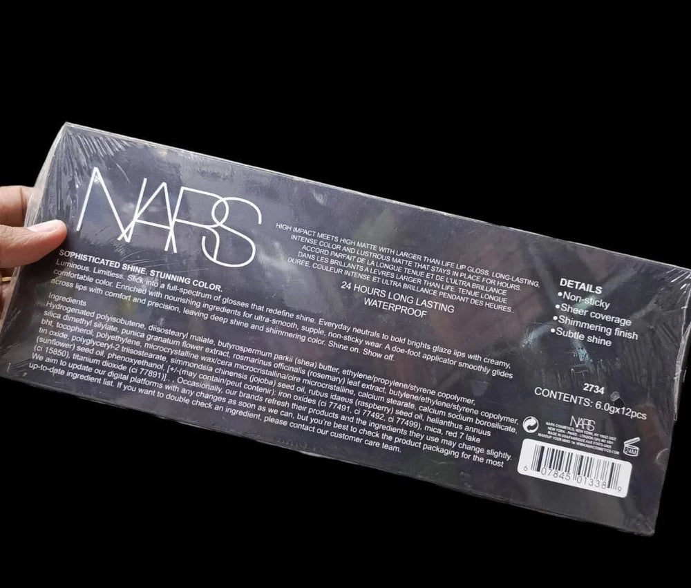 Nars 24 Hour Long Lasting Matt Pack of 12 Lip Glosses Tray Nars