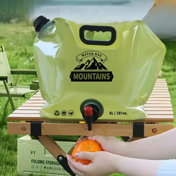 8L Foldable with Tap – Reusable for Camping, Trekking, Festivals & Cosmia.pk