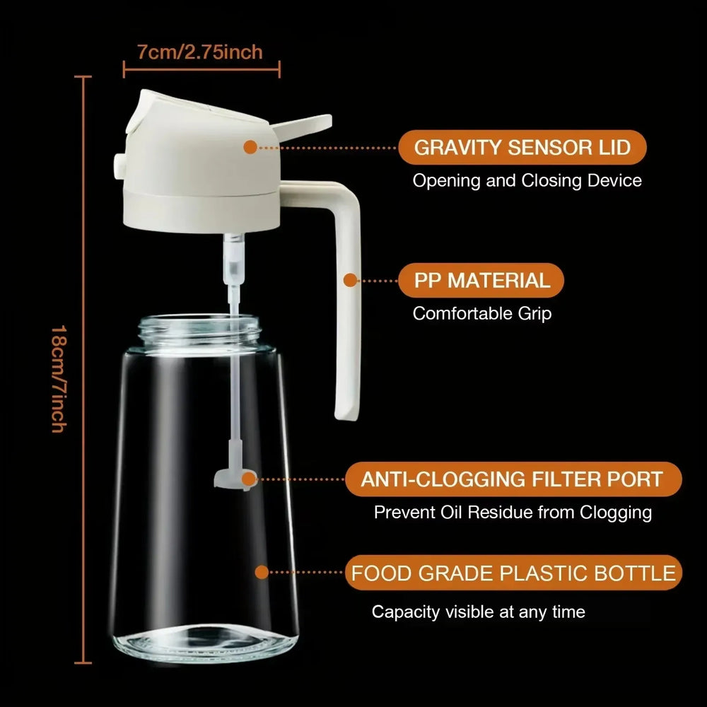Kitchen Glass Oil Sprayer Bottle - 470ml Cosmia.pk