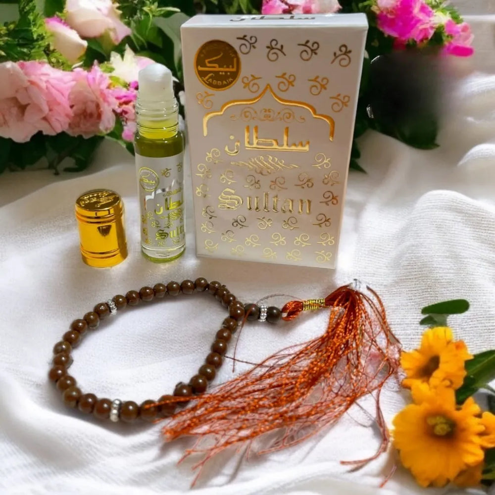 Sultan Attar With Tasbeeh Alcohol-Free Fragrance - 6ml Cosmia