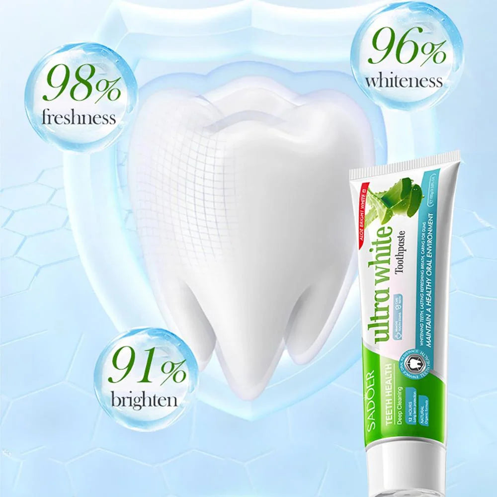 Sadoer Ultra White & Bright Aloevera Toothpaste - 100g Sadoer