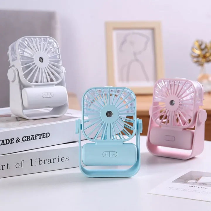 USB Desk Fan With Spray Rechargeable Cosmia.pk