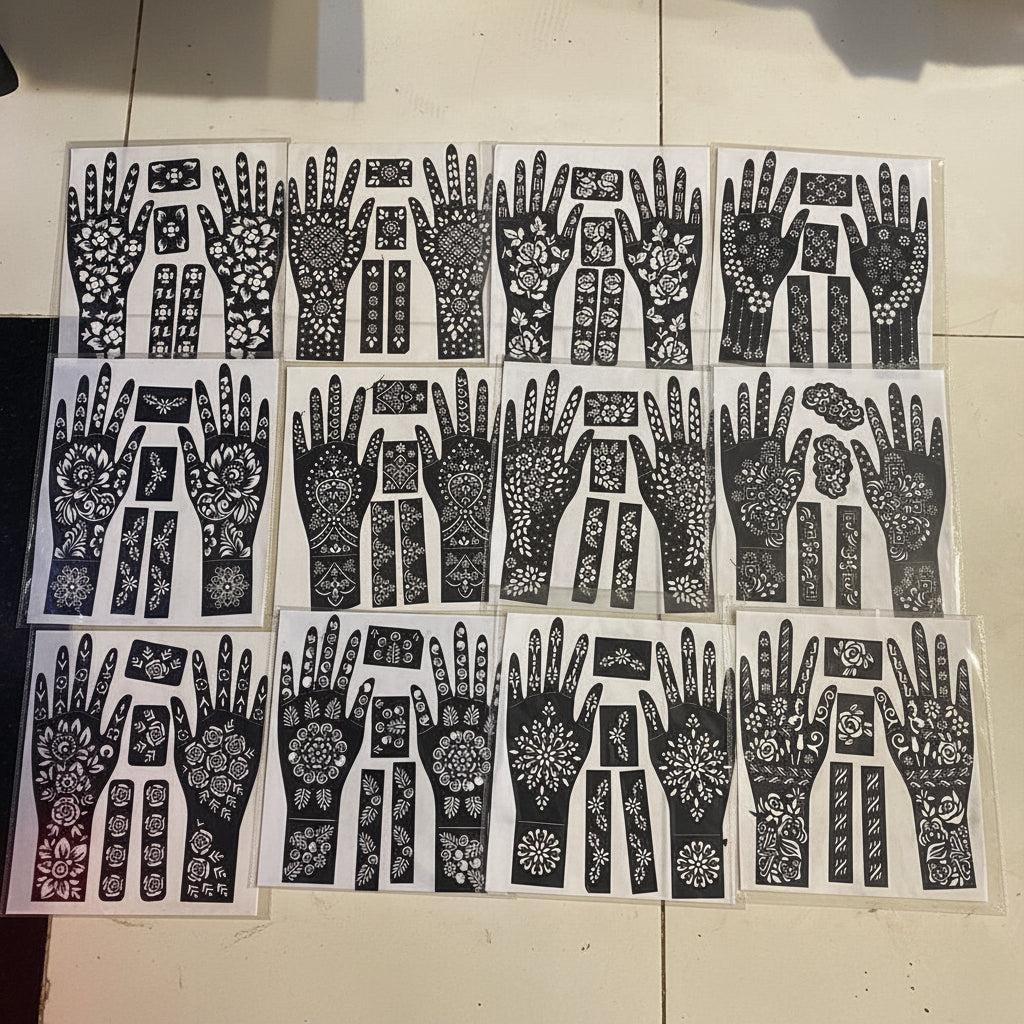 Full Hand Mehndi Stencil Design Cosmia.pk