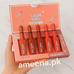 5pcs Silky Touch Color Party Lipstick Silky Touch
