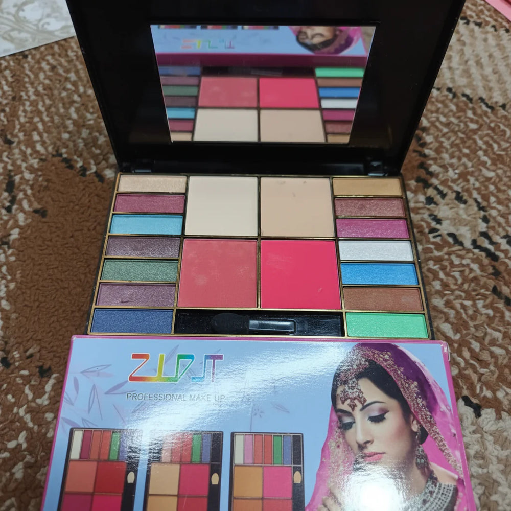 All in One Makeup Palette Eyeshadow, Blush & Face Powder Compact - 18 Zid It