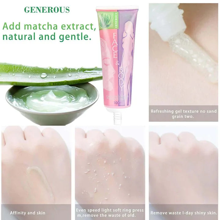 Face and Body Brightening & Exfoliating Cleansing Scrub Gel Generous