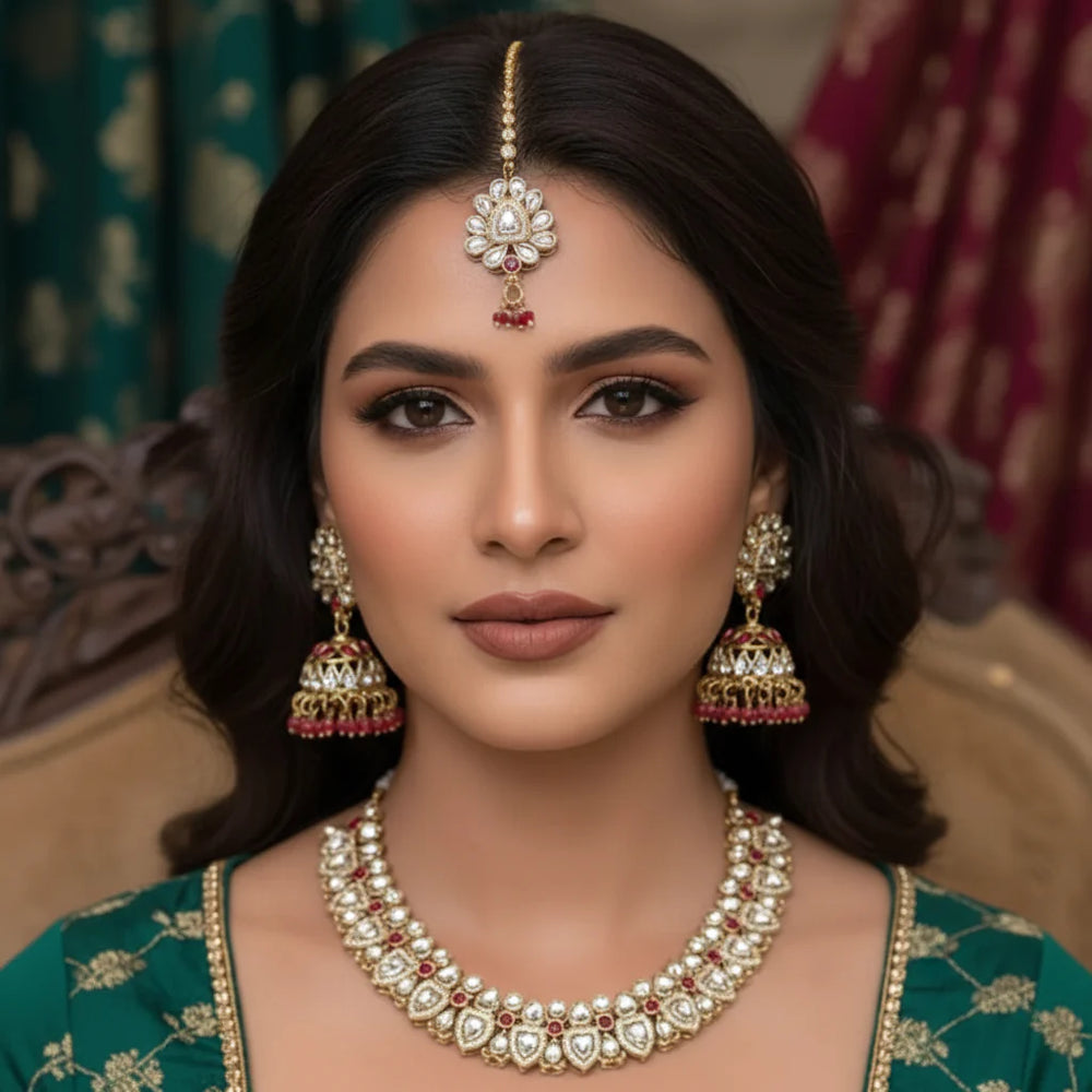 Dabbi Kundan Antique Complete Jewelry Set Cosmia