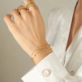 Double Small Square Bracelet