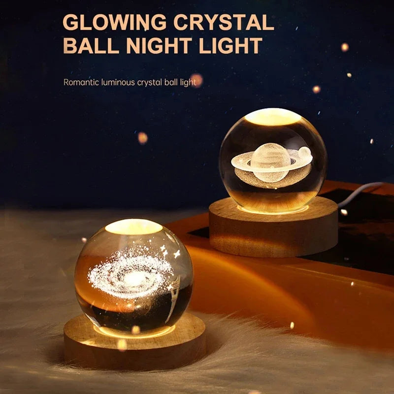 Glowing Crystal Ball Night Lamp Cosmia.pk