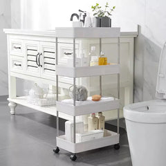 4 Layers Storage Rack Kitchen Trolley Movable Shelf Cosmia.pk