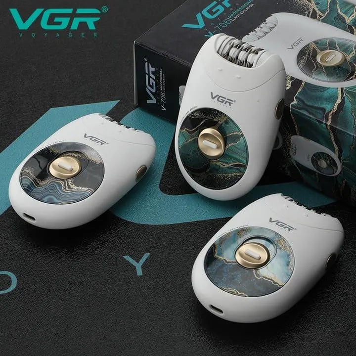 VGR V-706 Cordless Professional Women Epilator with 18 Tweezers VGR
