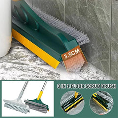 2-in-1 Rotatable Floor Scrub Brush & Rubber Squeegee Wiper Cosmia.pk