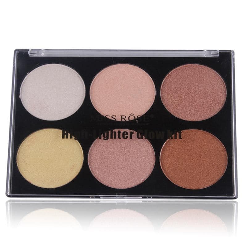 MISS ROSE 6 Color Highlighter Palette MISSROSE.COM.PK