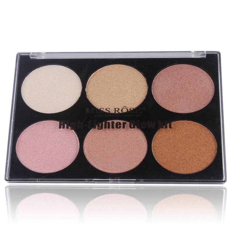 MISS ROSE 6 Color Highlighter Palette MISSROSE.COM.PK