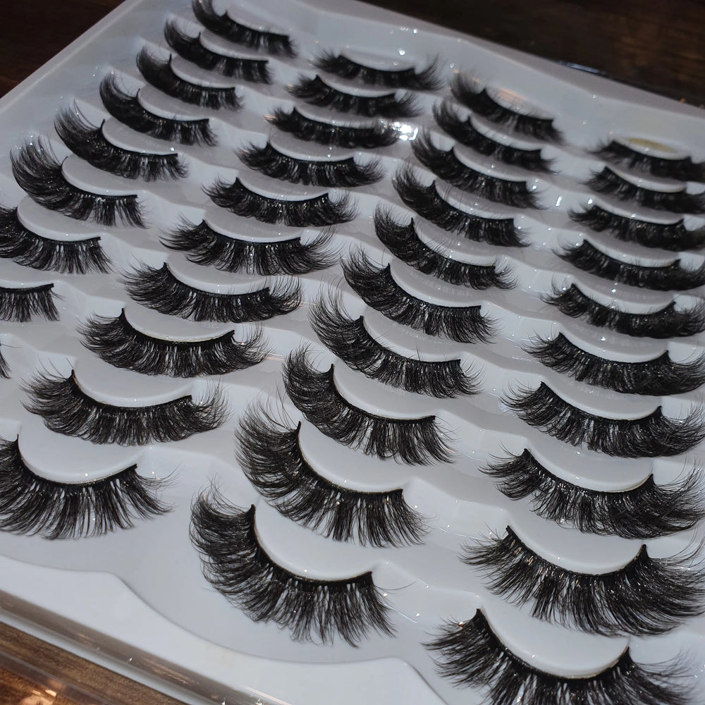 20 pairs 100% super HANDMADE Heavy Lashes For Bridals Cosmia.pk
