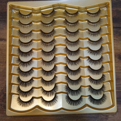 20 pairs 100% super HANDMADE Heavy & Simple Look Lashes Cosmia.pk