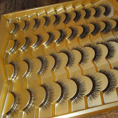 20 pairs 100% super HANDMADE Heavy & Simple Look Lashes Cosmia.pk