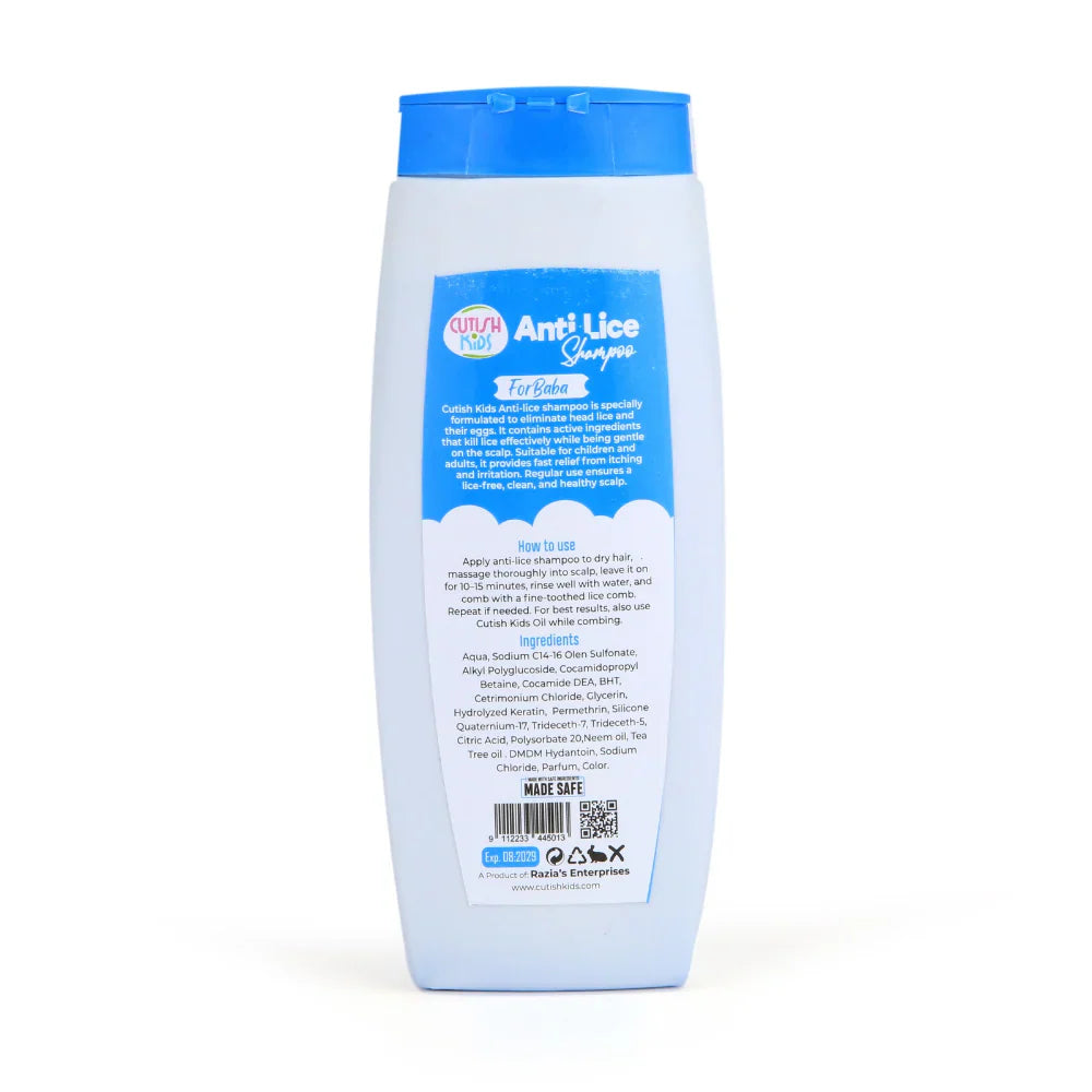 Cutish Anti Lice Shampoo For Kids - 200ml Cutish