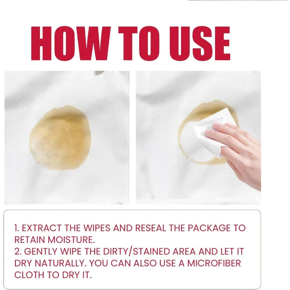 Portable Clothes Stain Remover Wet Wipes Cosmia.pk