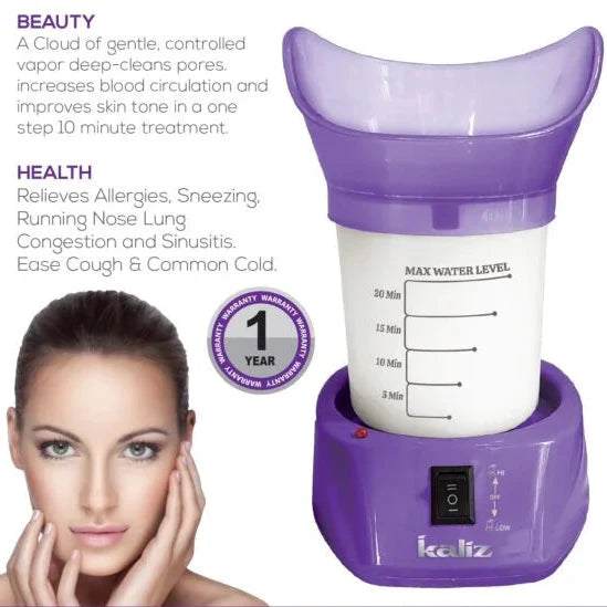 Kaliz Facial Steamer, Inhaler & Humidifier 3 in 1 Kaliz