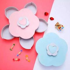 5-Compartment Flower Shape Rotating Candy Storage Box for Serving Dry Cosmia.pk