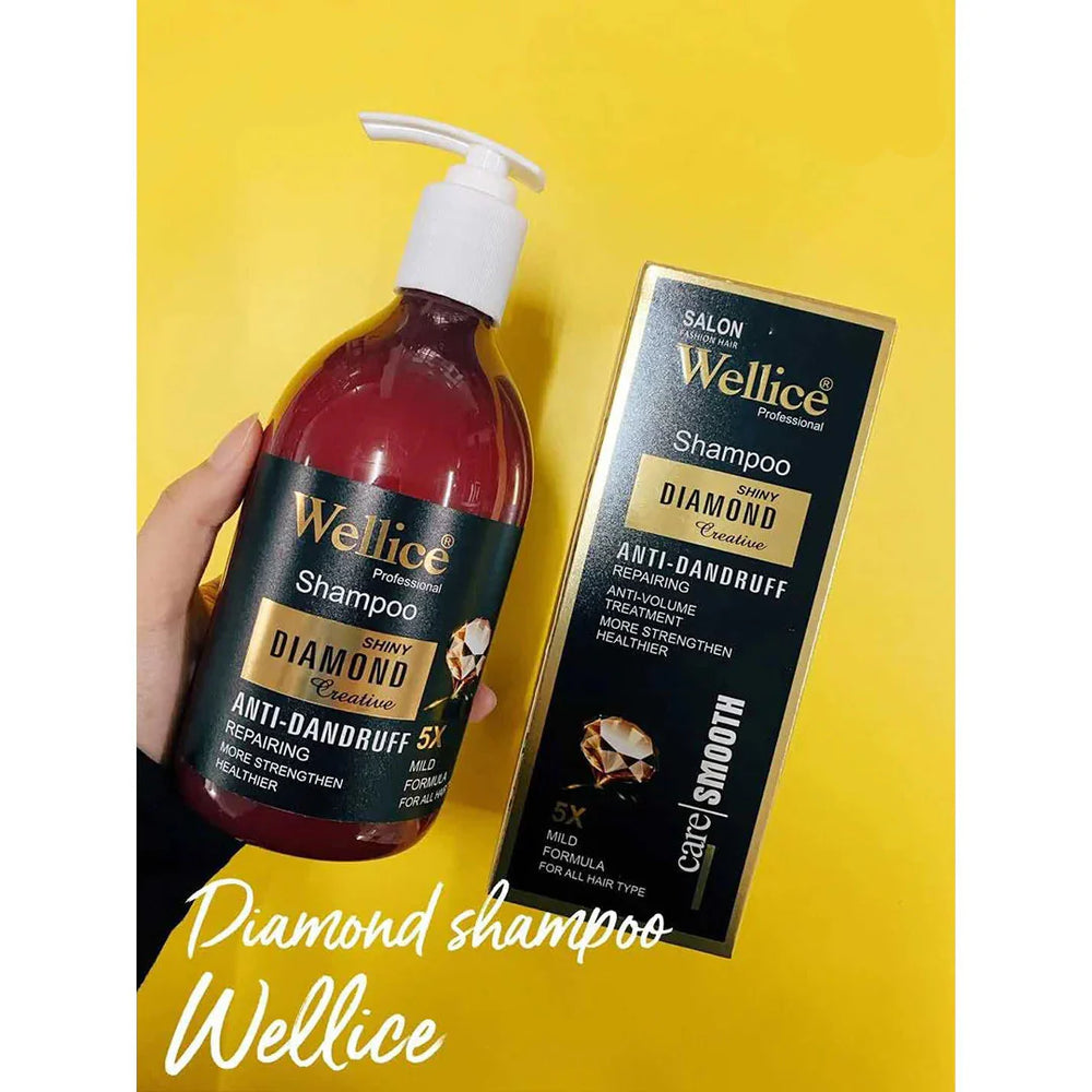 Wellice Shiny Diamond Anti-Dandruff Shampoo - 550g Wellice