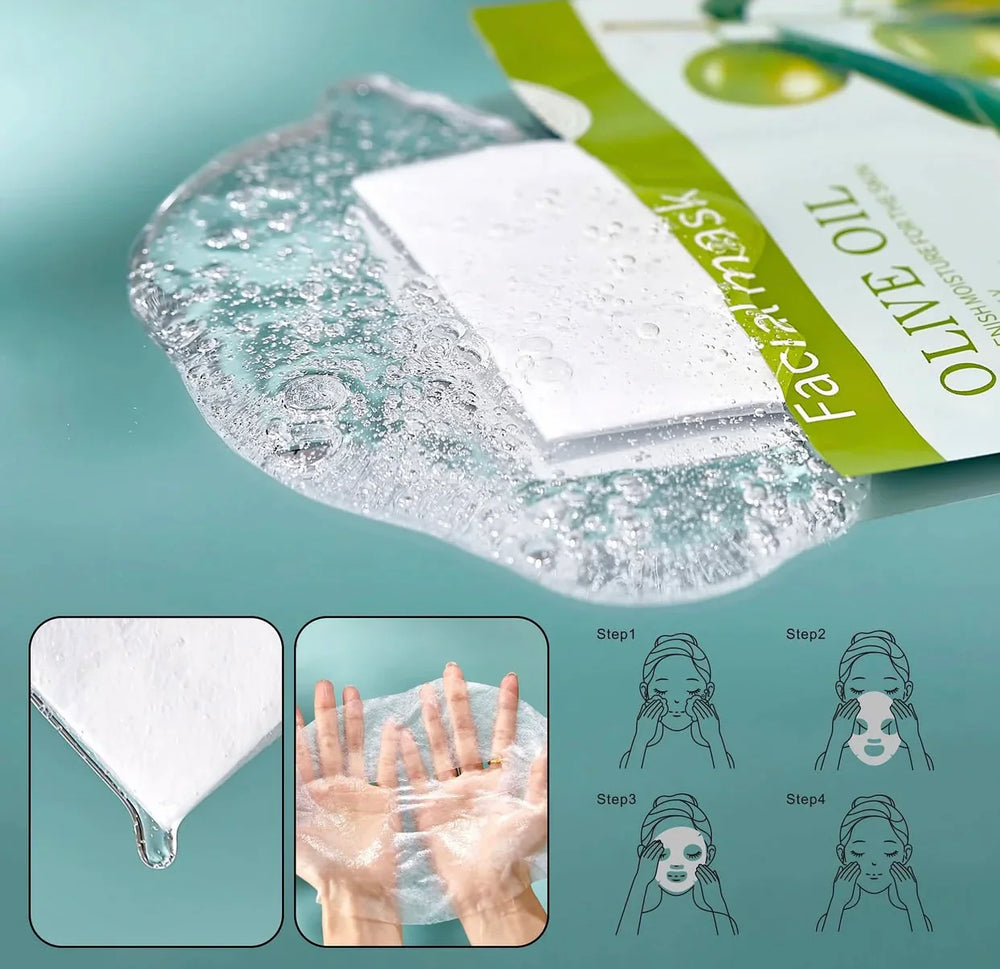 O'Mayln Anti-Wrinkle Olive Oil Facial Mask - 10 PCS O'Mayln