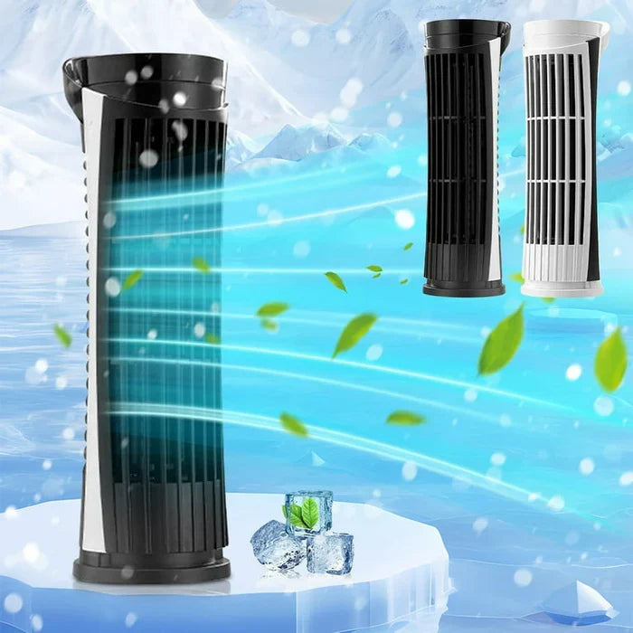 Electric Fan With LED Lights, Rechargeable Mini Tower Cooling Fan Cosmia.pk