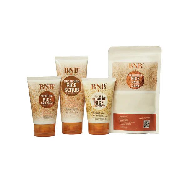 BNB Rice Bliss Bundle (Rice Extract Kit + Organic Rice Ceramide Moisturizer - 120ml) BnB