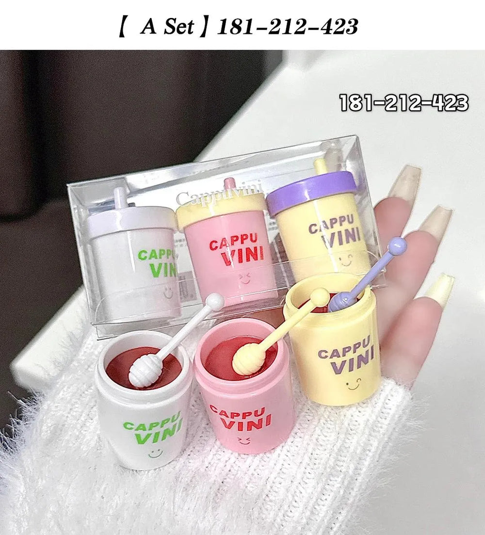 CAPPUVINI Stain-resistant Straw Cup Lip Gloss 3(Pcs) Set Cappuvini