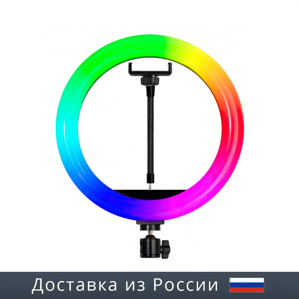 MJ26 10 Inch RGB Led Ring Light With PHONE HOLDER RGB
