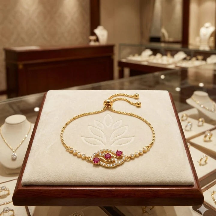 Adjustable Gold Wave Bracelet-Each Cosmia.pk