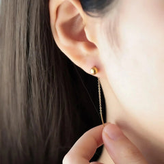 Stainless Steel Ball Chain Earrings Cosmia
