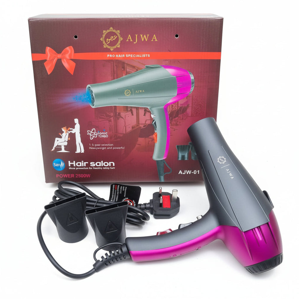Ajwa Professional Hair Specialists Ionic Turbo Hair Dryer - Model Ajwa