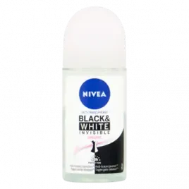 Nivea Black and White Invisible Deodorant Roll-On For Women - 50ml Nivea