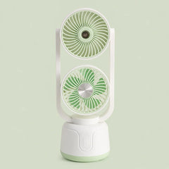 Rechargeable Dual Head Cooling Mist Fan, Children's Student Fan Cosmia.pk