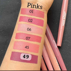 Miss Rose High Pigment 2 In 1 Lip Liner Lipstick - Pink Shades Miss Rose