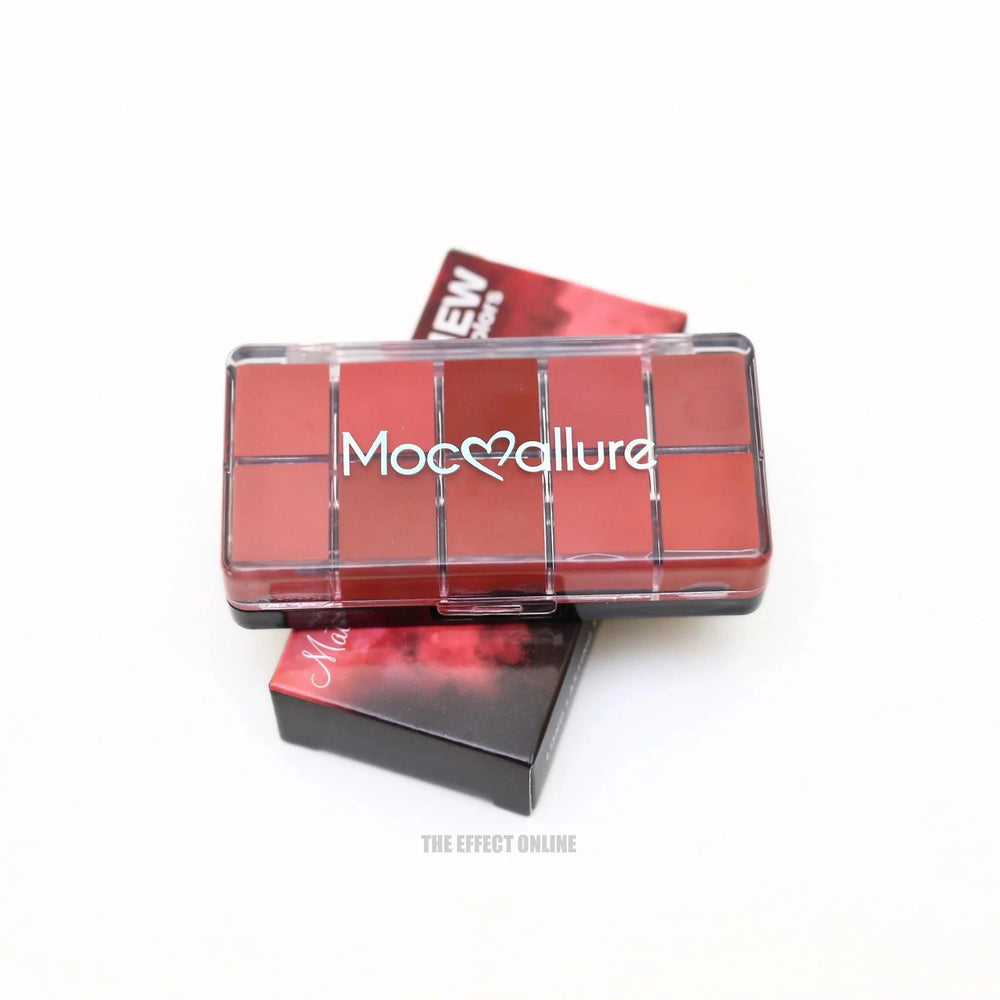 10 Color Mocallure Matte Cream Lipstick Palette Mocallure