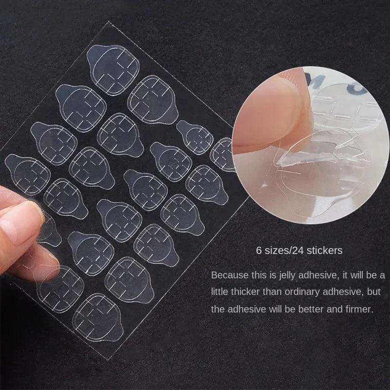 10 Sheets/240pcs Double Sided False Nail Art Adhesive Tape Glue Cosmia.pk