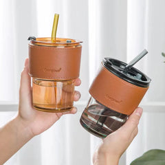 Coffee Cup With Straw - 400ml Cosmia.pk