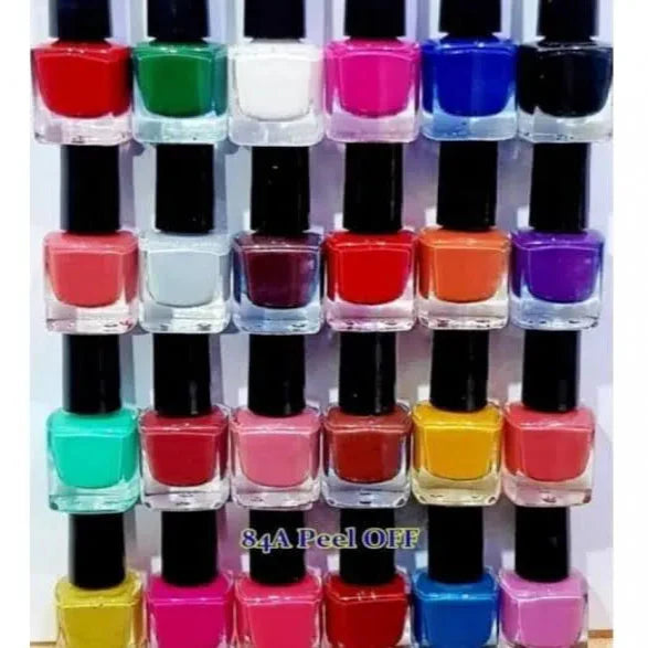 24 Color Peel Off Nail Polish Cosmia.pk
