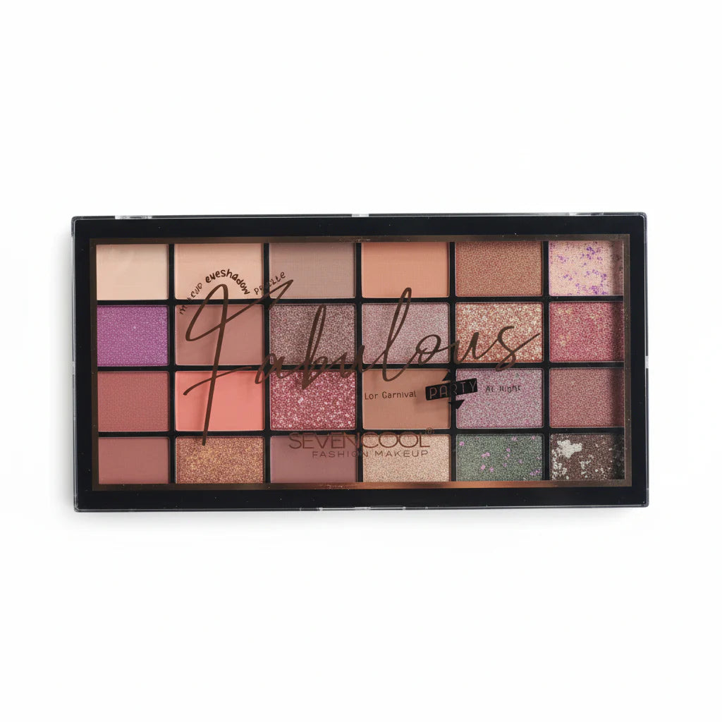 Seven Cool Matte & Glitter Fabulous Eyeshadow Palette - 24 Colors Seven Cool