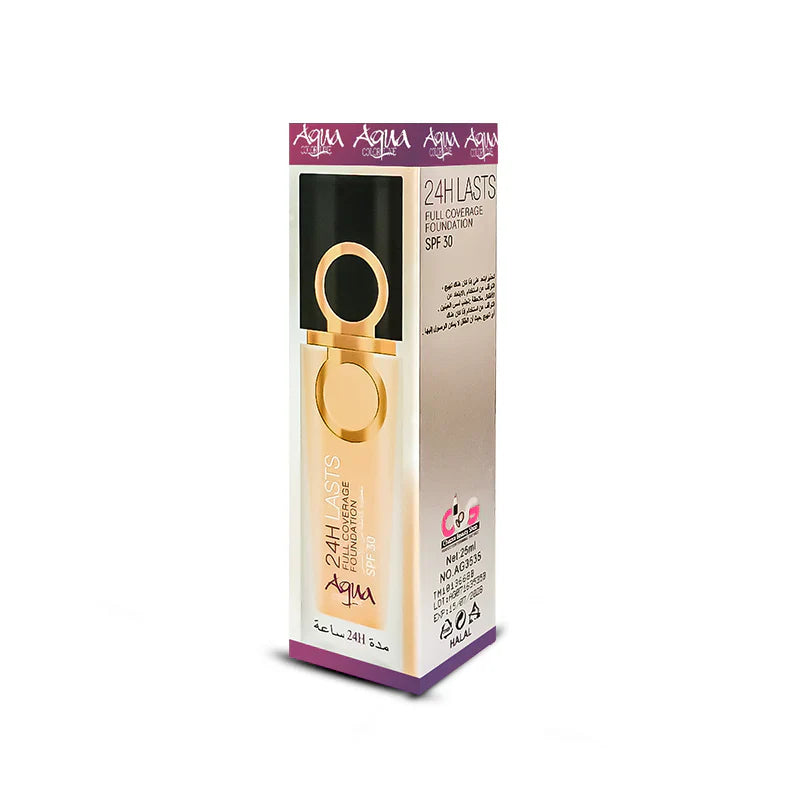Aqua Color 24H Last Full Coverage Foundation - 25ml Aqua Color Line