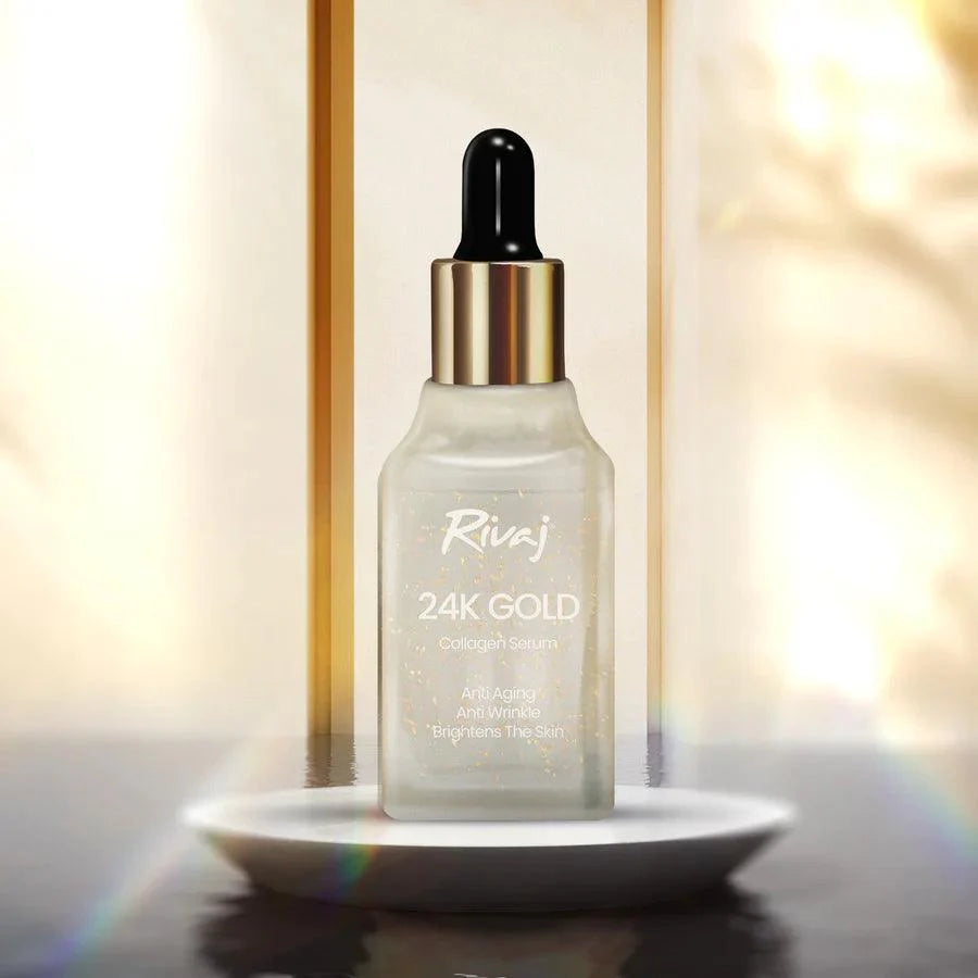 24K Gold Rivaj Anti-Aging Wrinkle Care Serum - 30ml Rivaj