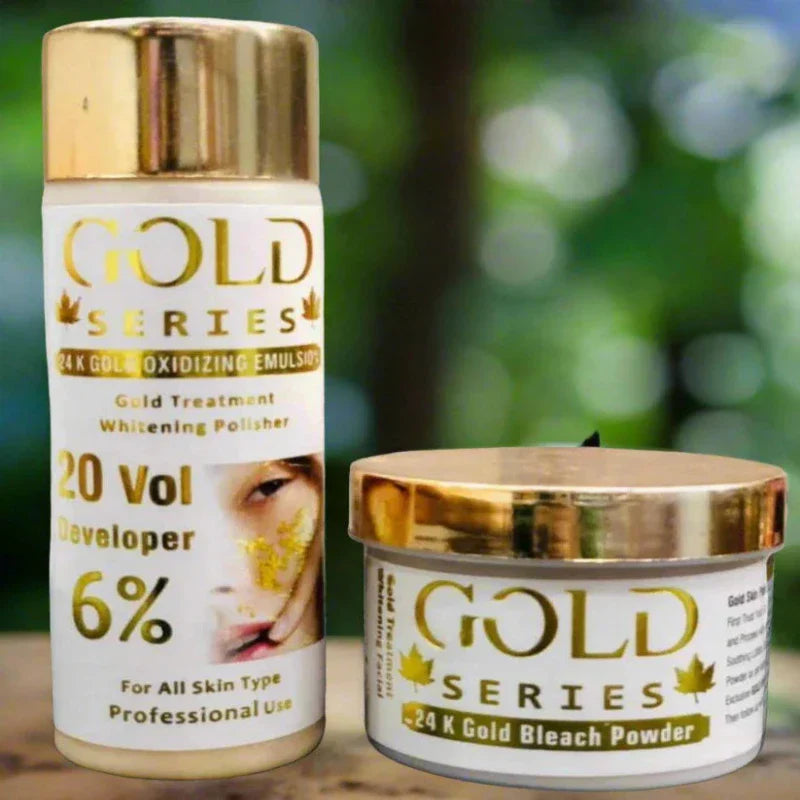 Gold 24K Gold Oxidizing Emulse + Bleach Powder Gold