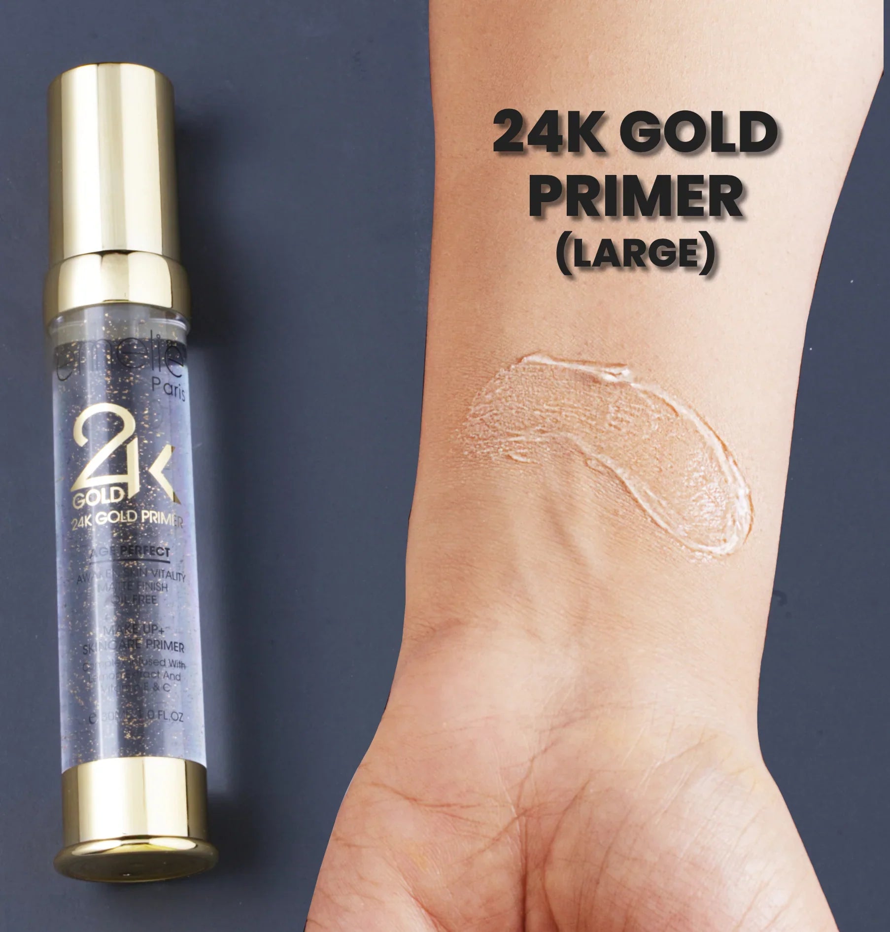 Emelie Paris 24k Gold Makeup + Skin Care Primer - 30ml Emelie