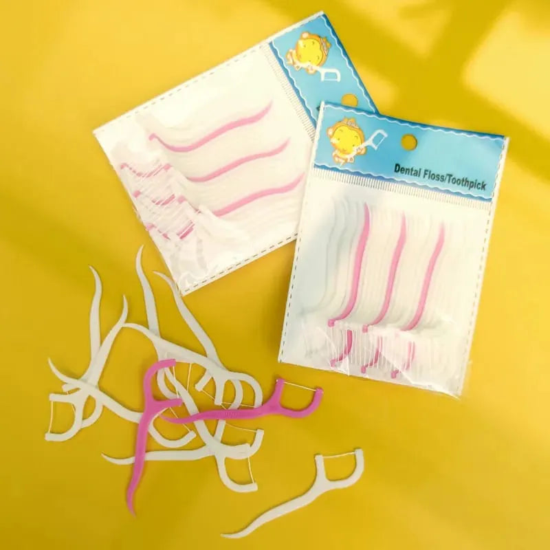 Disposable Floss Dental Cleaning Toothpick Stick - 25pcs Cosmia.pk