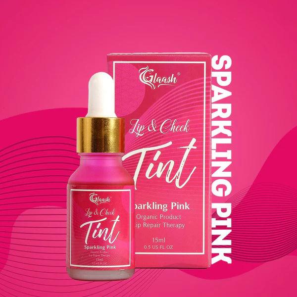 Glaash Lip Cheek Tint Water Based Sparkling Pink - 15ml Glaash