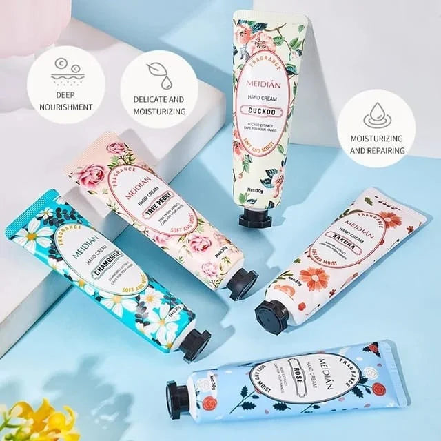 Meidian Flower Fragrance Hand Cream Set (Pack of 5) Meidian